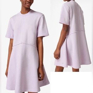 SWEATY BETTY Revive T-Shirt Dress,Drop shoulders, raw edge seams,mid thigh Sz.12